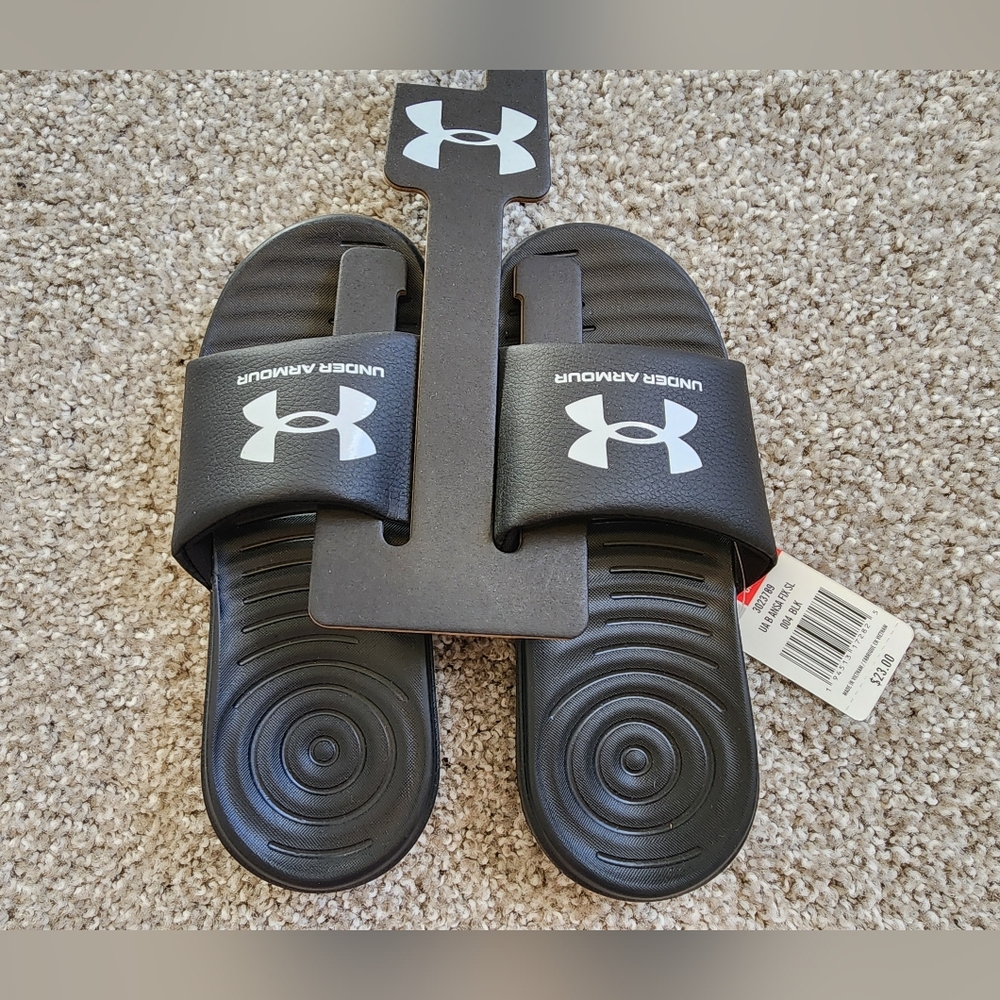 Under Armour Black Slide Sandals